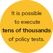 It is possible to execute tens of thousands of policy tests